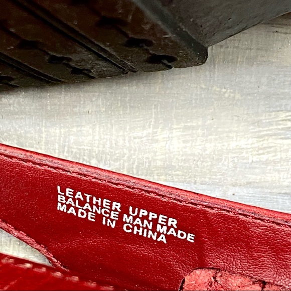 Classic Elements Brick Red Leather Slingback Flats “Hudson” Casual Sandal In Box - Picture 15 of 15